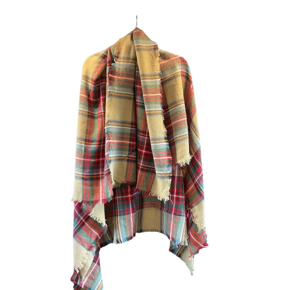52” Plaid Blanket scarf Wrap